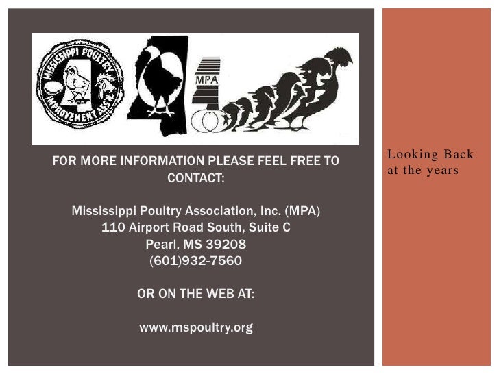 History of the Mississippi Poultry Industry