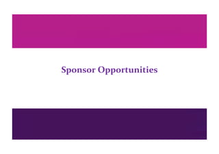 Sponsor Opportunities
 