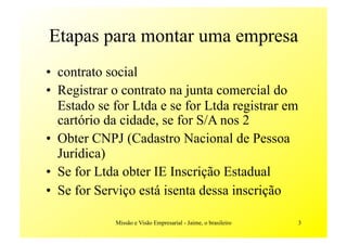 MissãO E VisãO Empresarial
