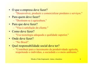MissãO E VisãO Empresarial