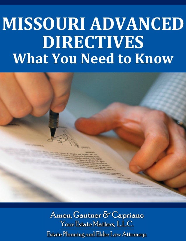 Missouri Advanced Directives What You Need to Know