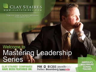 Mastering Leadership
Series
Welcome to
 