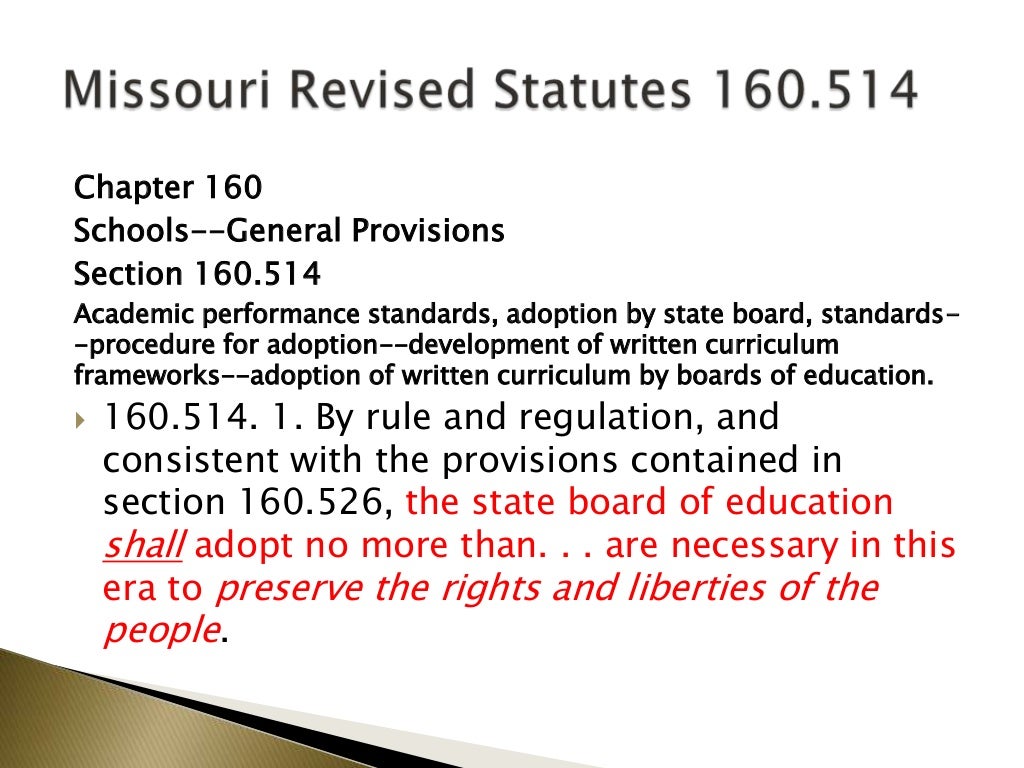 Missouri statutes that protect local control