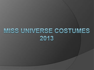 Miss universe costumes 2013