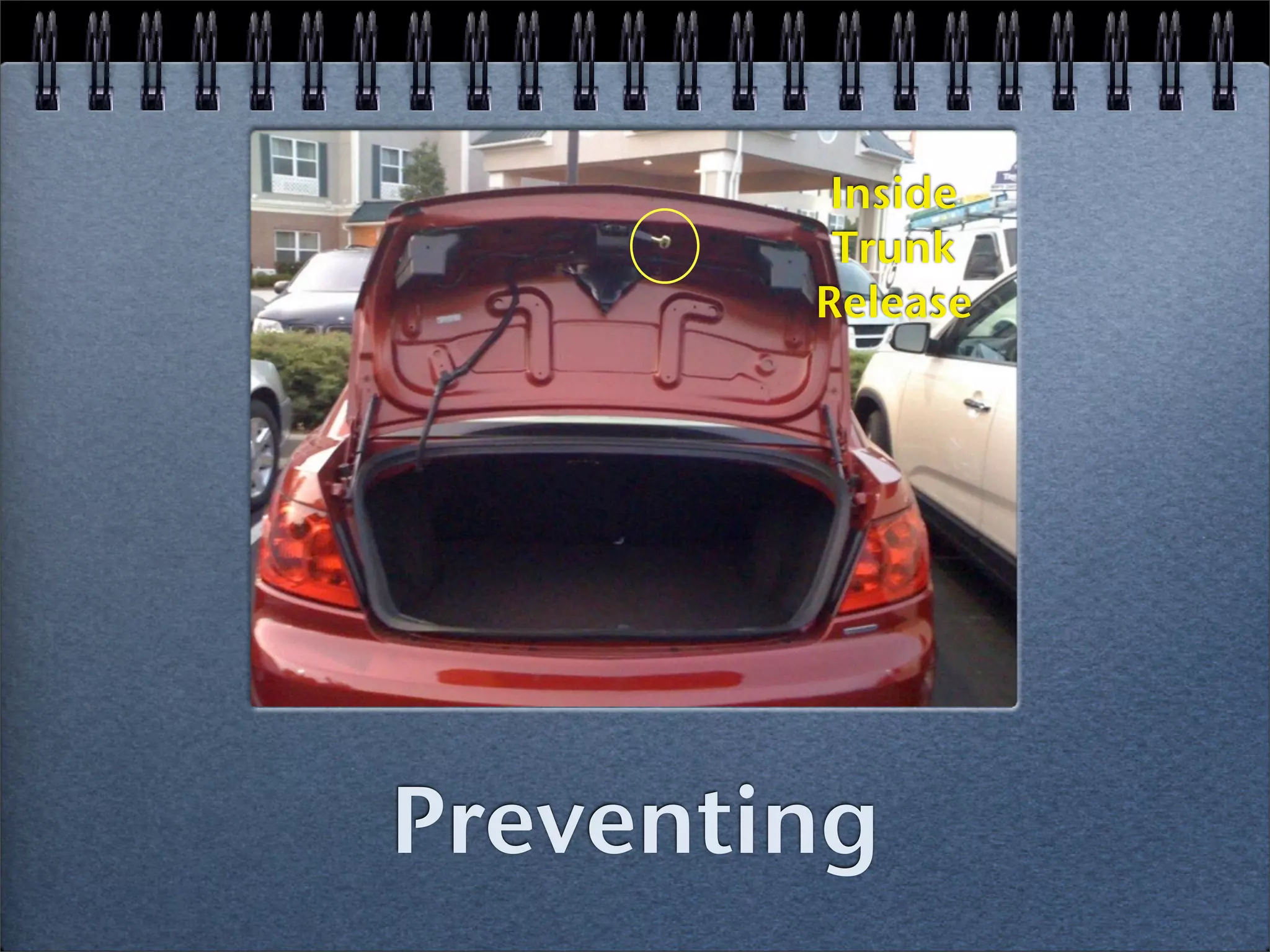 Inside
         Trunk
        Release




Preventing
 