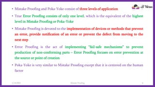 Mistake proofing | PDF