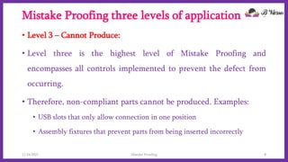 Mistake proofing | PDF