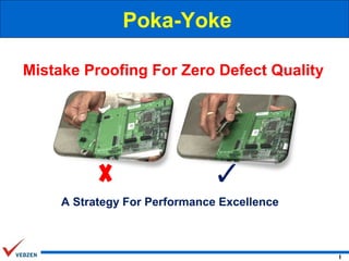 Poka-Yoke
Mistake Proofing For Zero Defect Quality

A Strategy For Performance Excellence

1

 