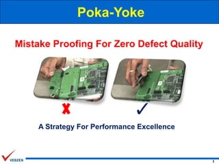 Poka-Yoke
Mistake Proofing For Zero Defect Quality

A Strategy For Performance Excellence

1

 