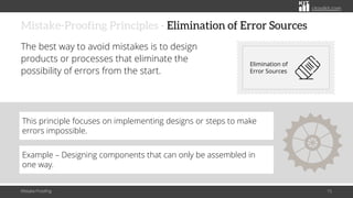 Mistake-Proofing: A Lean Approach to Error Prevention | PDF