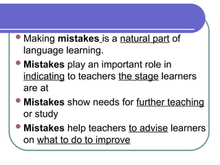 Normalize Mistakes mistakes in foreign language learning.ppt
