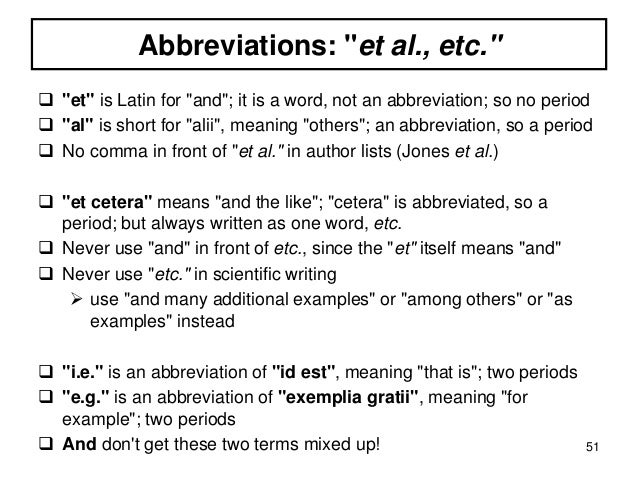 Types of abbreviations allowed in academic writing