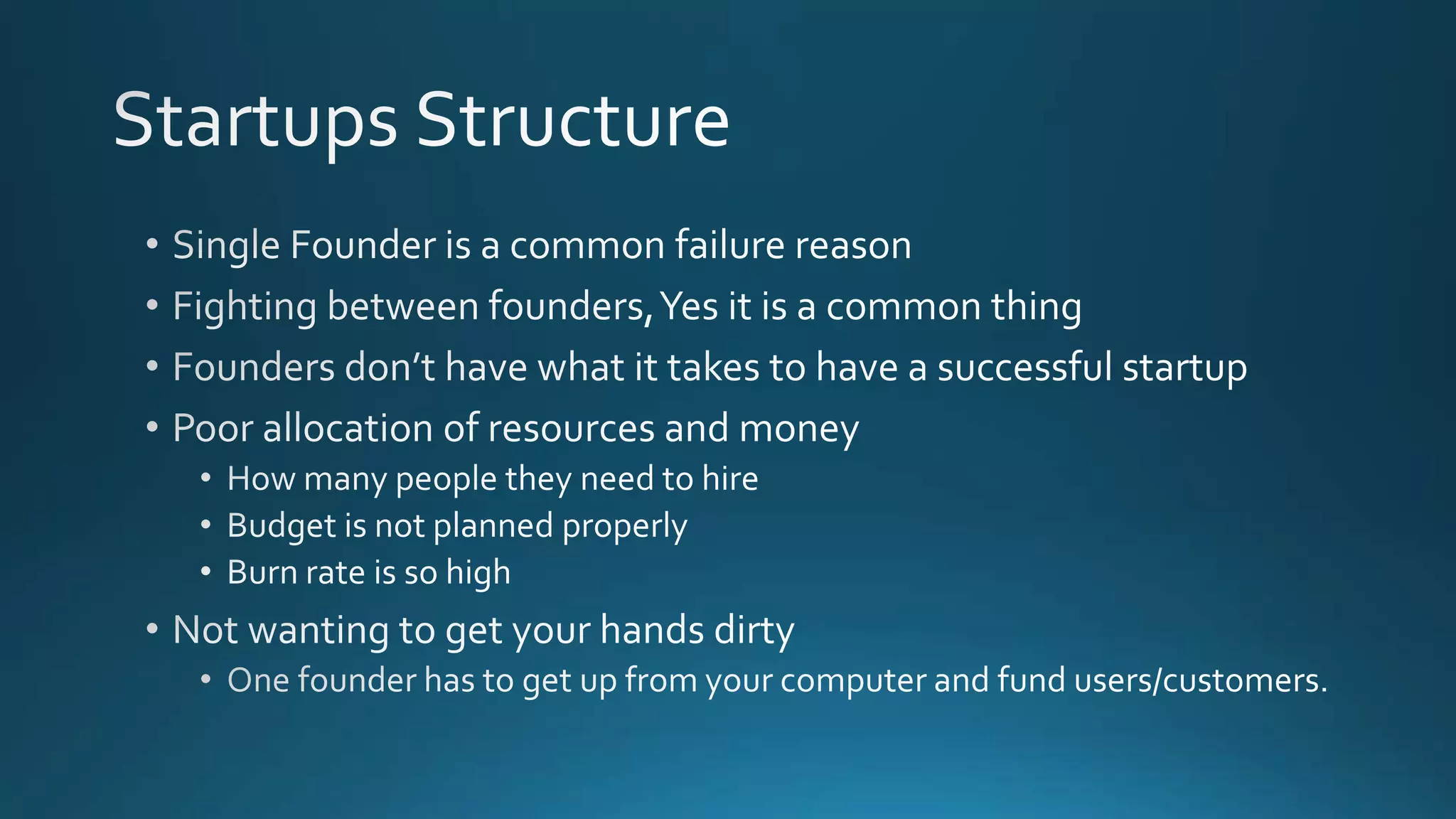 Mistakes that kill startups