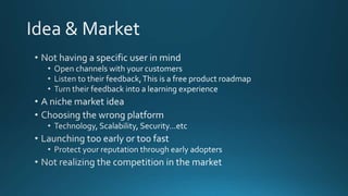 Mistakes that kill startups