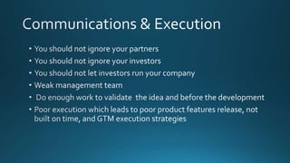 Mistakes that kill startups