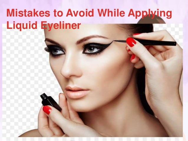 applying liquid eyeliner