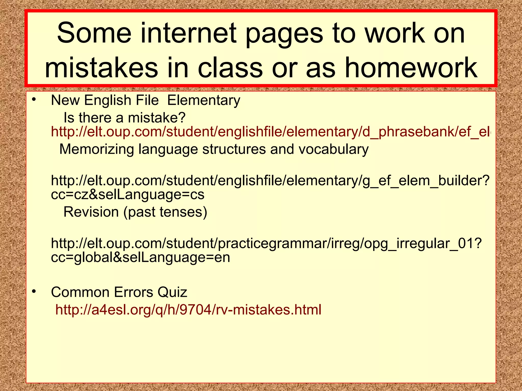 Mistakes upload | PPT