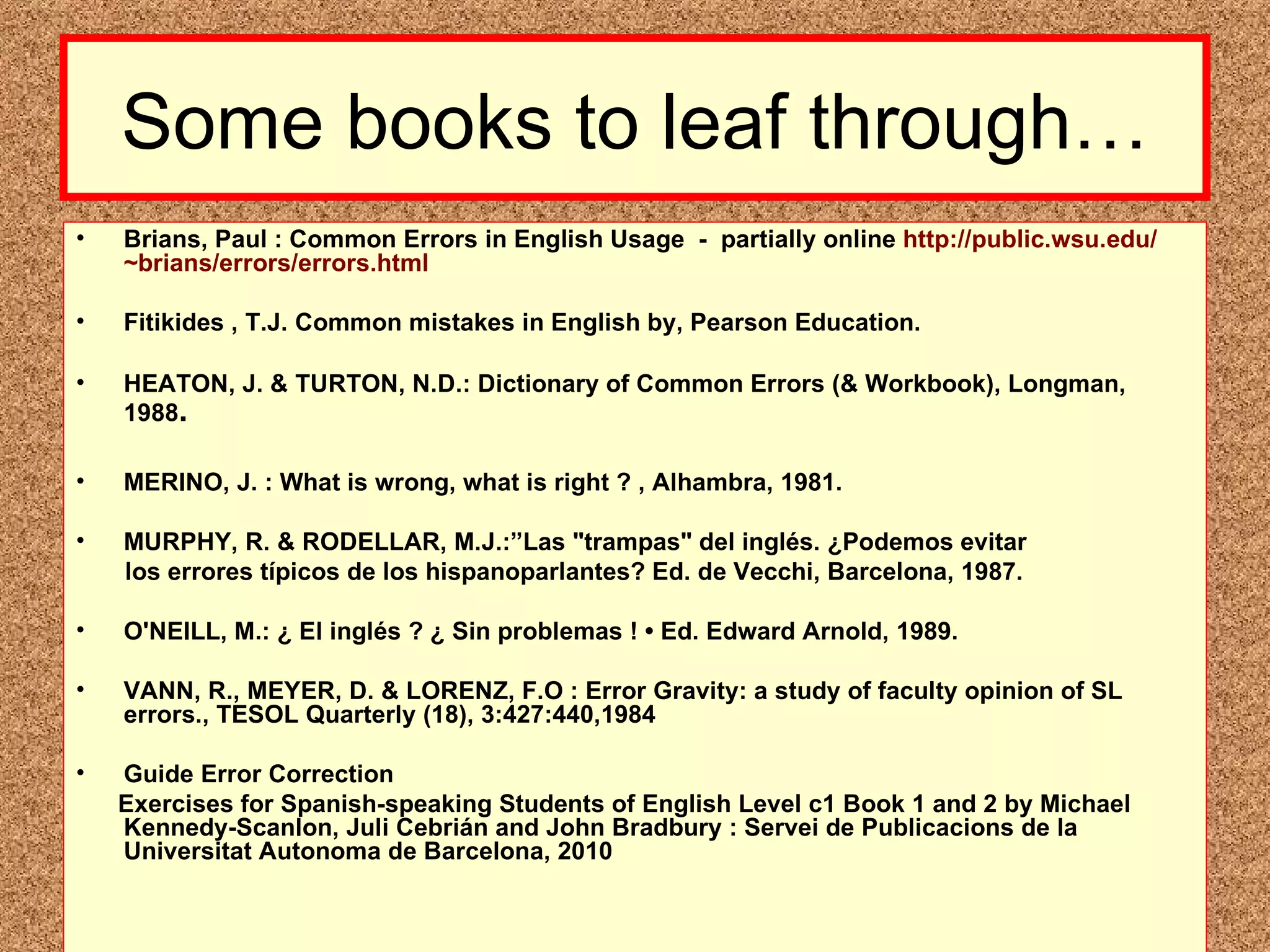 Mistakes upload | PPT