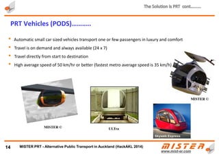 14
Small stops – normally containing positions for 5 just pods
METRINO PRT - Alternative Public Transport for every city
 