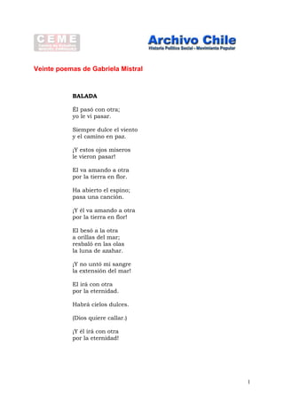 Mistral Gabriela Poemas
