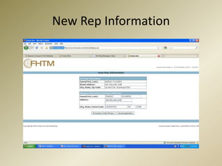 New Rep Information
