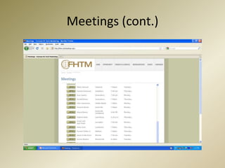 Meetings (cont.)