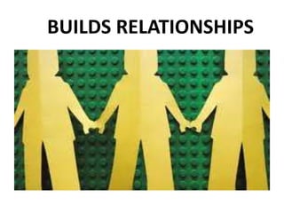 BUILDS RELATIONSHIPS
 