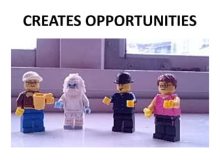 CREATES OPPORTUNITIES
 