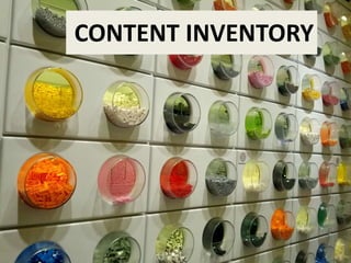 CONTENT INVENTORY
 