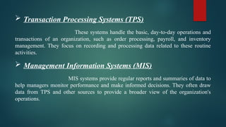 Management information system unit 2 of bba | PPTX