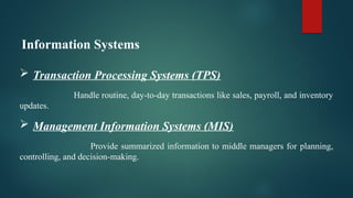 Management information system unit 2 of bba | PPTX