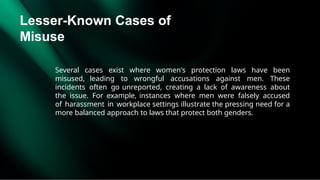 Misuse of Women's Protection Laws [Autosaved].pptx