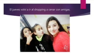 El jueves volví a ir al shopping a cenar con amigas.