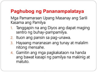 Misyon ng Pamilya ESP 8 ang misyon ng pamilya sa …