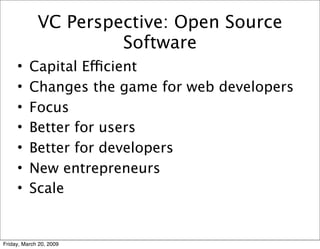 Investing in open source hw