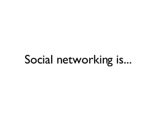 Social networking is... 