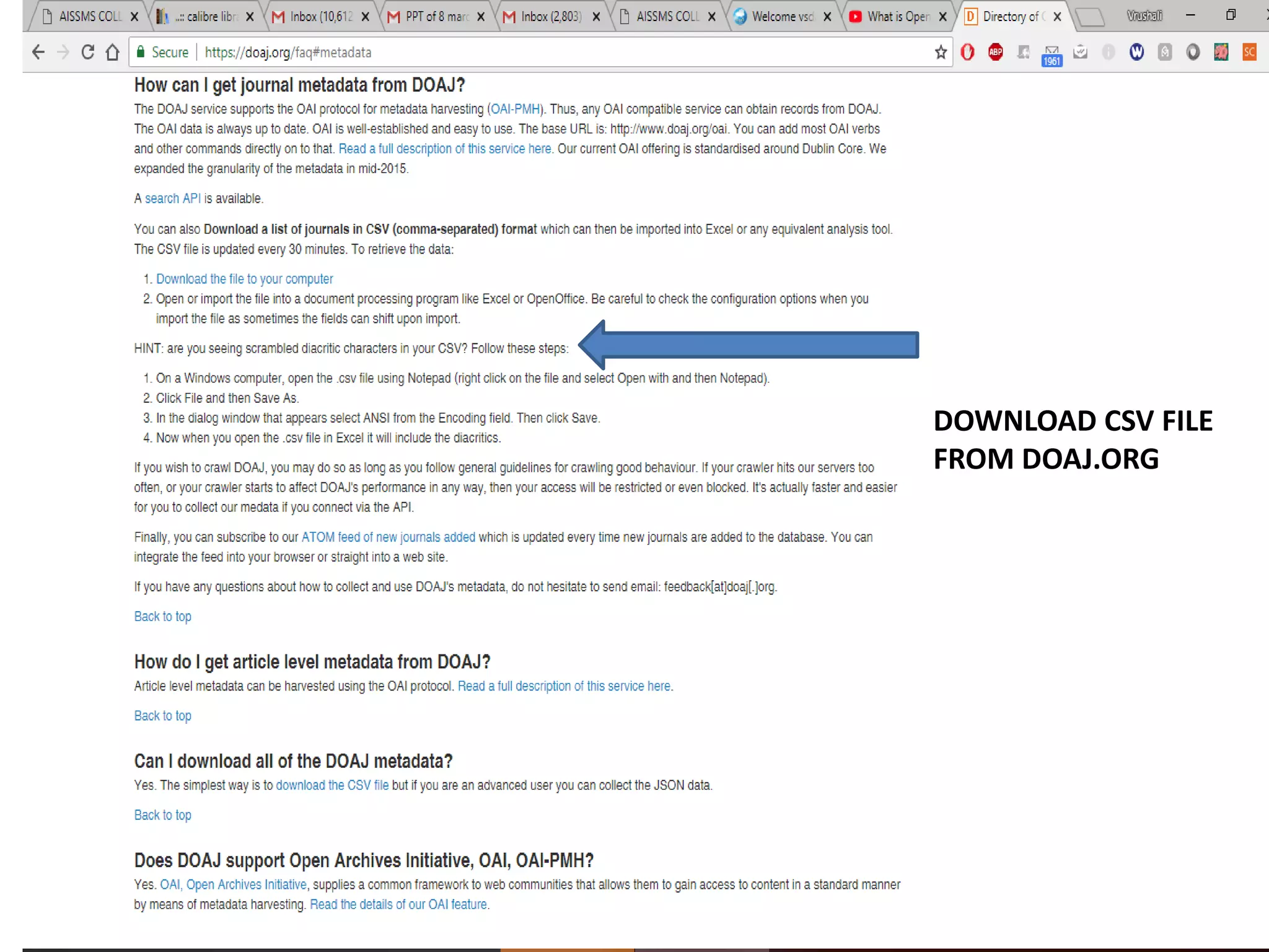 DOWNLOAD CSV FILE
FROM DOAJ.ORG
 