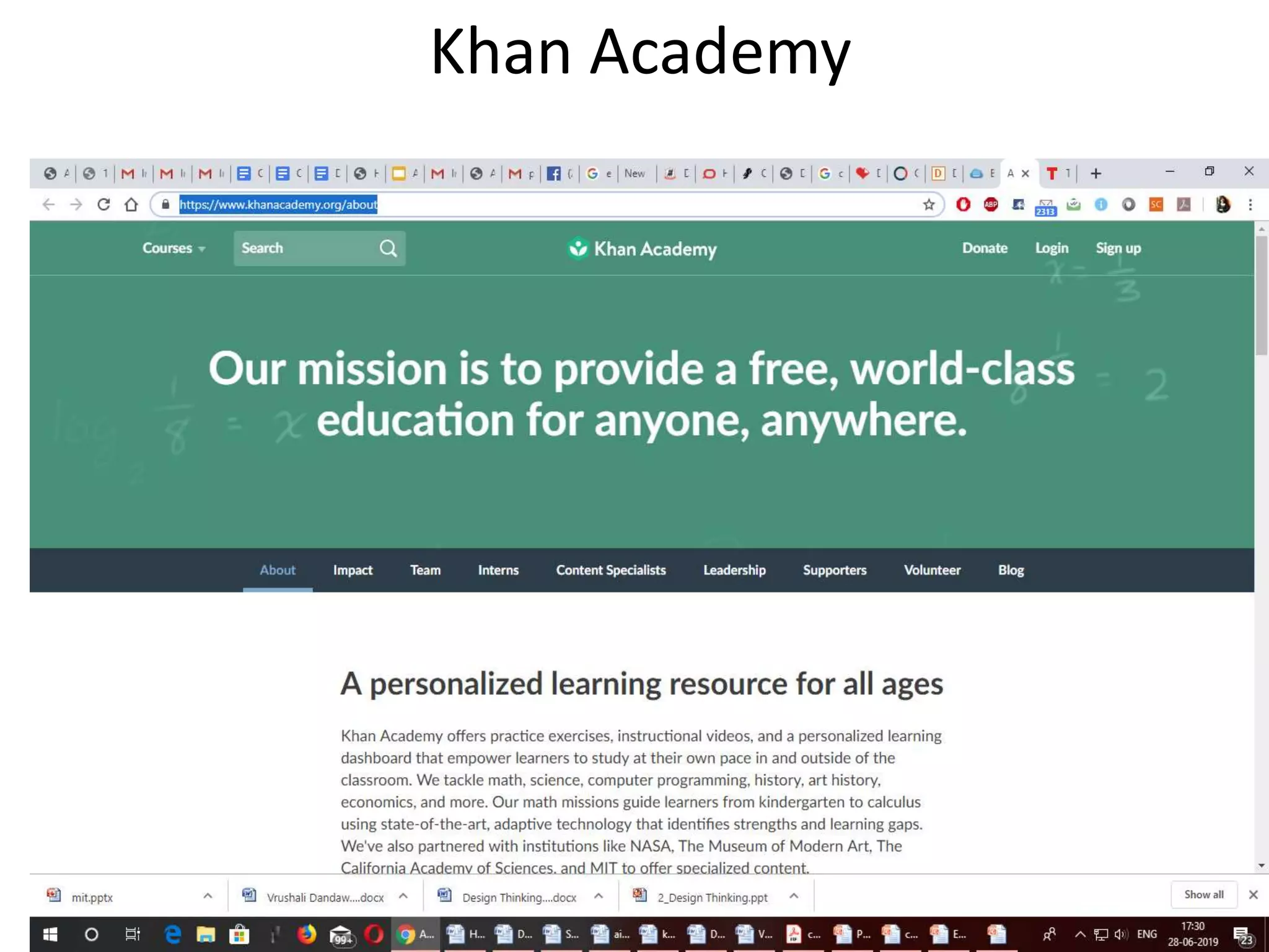 Khan Academy
 