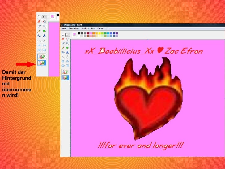 Mit Paint Arbeiten