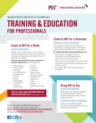Mit Brochure.pdf Mit technology review | PDF