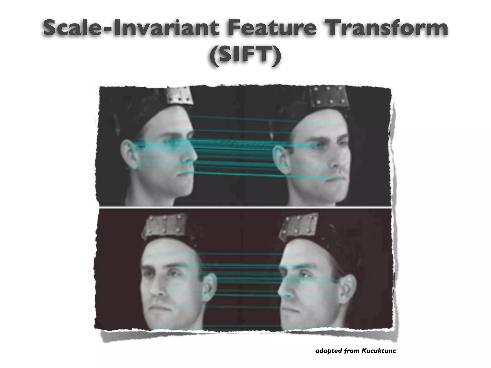 Scale-Invariant Feature Transform
              (SIFT)




                      adapted from Kucuktunc
 