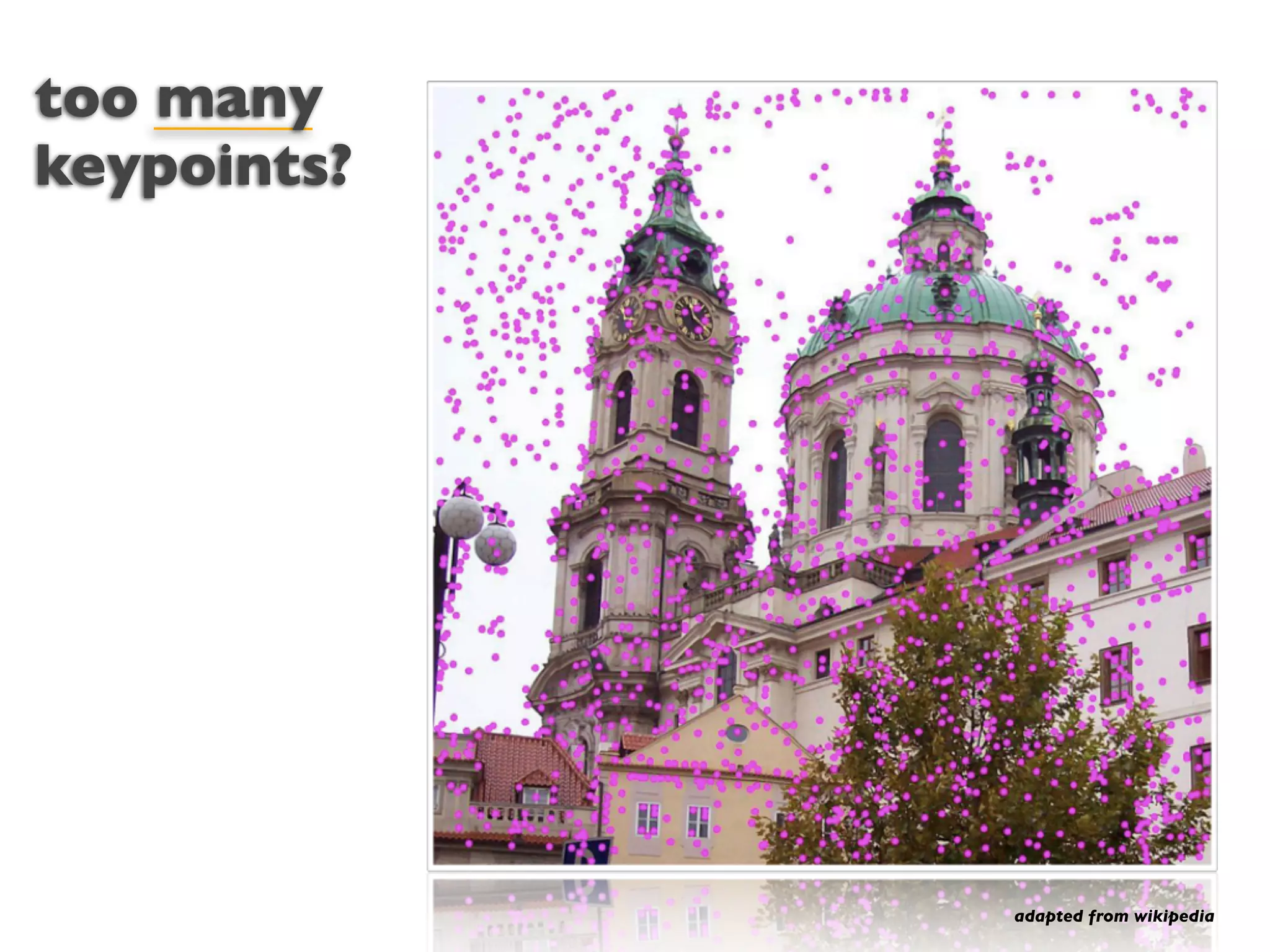 too many
keypoints?




             adapted from wikipedia
 