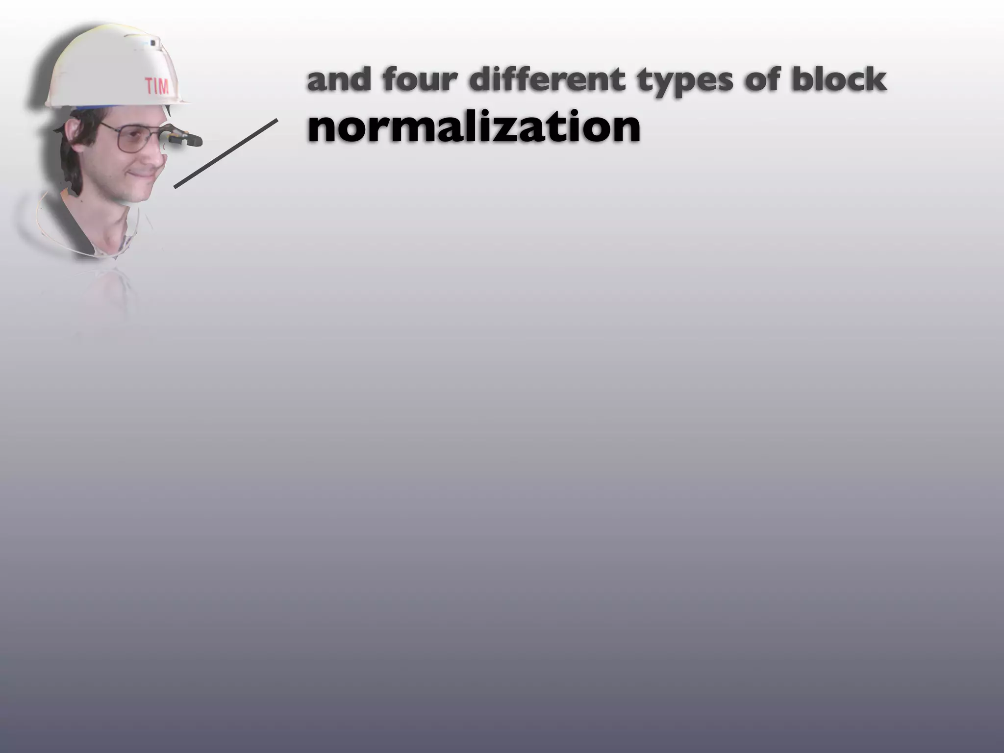 and four different types of block
normalization
 