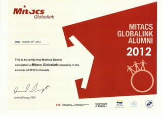 Mitacs globalink certificate