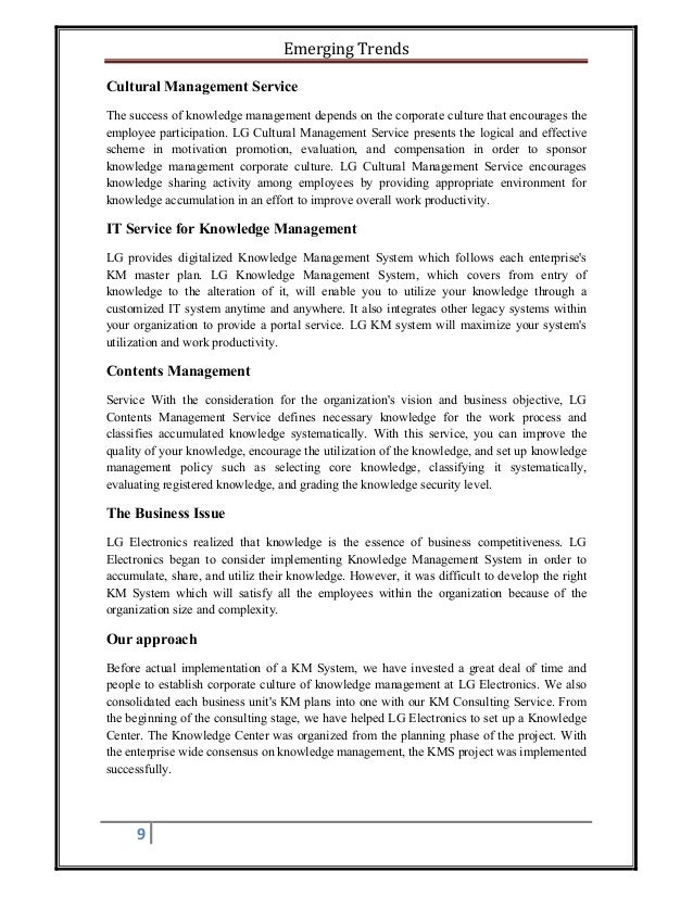 Business plan for knowledge management