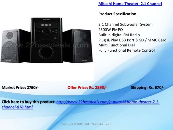 mitashi home theater 2.1
