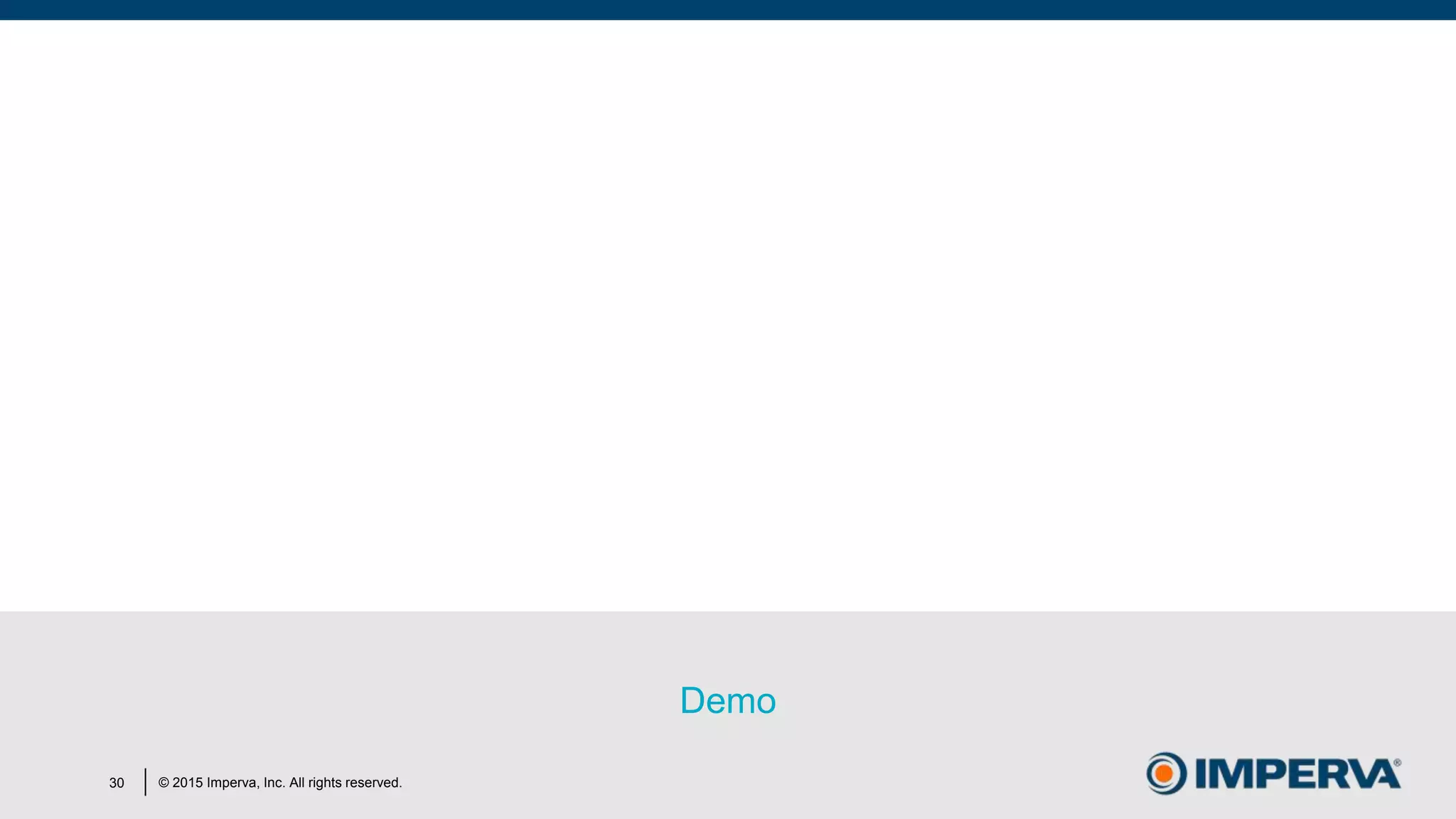 © 2015 Imperva, Inc. All rights reserved.
Demo
30
 