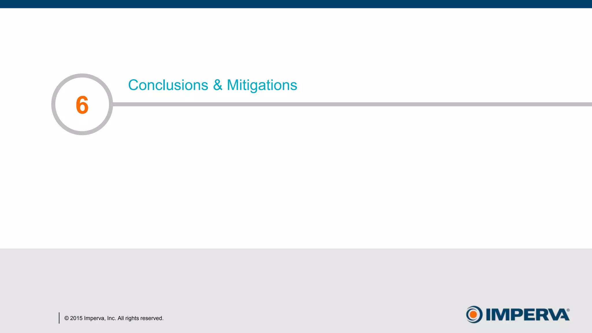 © 2015 Imperva, Inc. All rights reserved.
Conclusions & Mitigations
6
 