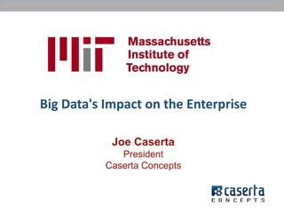 @joe_Caserta
Big Data's Impact on the Enterprise
Joe Caserta
President
Caserta Concepts
 