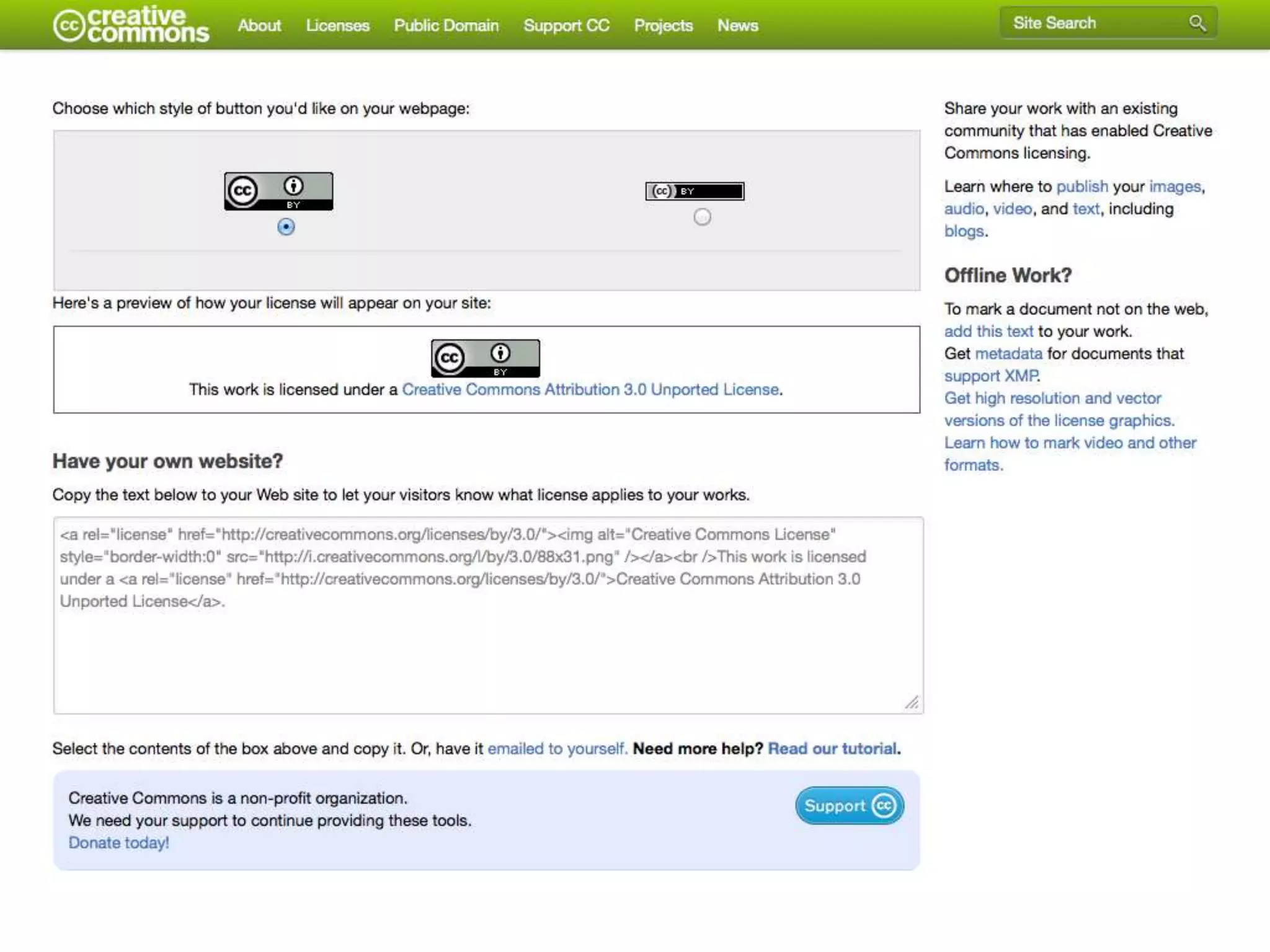 Creative Commons: Attribution
16
 